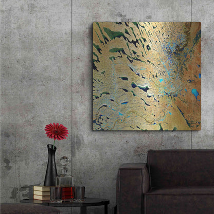 Luxe Metal Art 'Earth as Art: Parallel Dunes,' Metal Wall Art,36x36