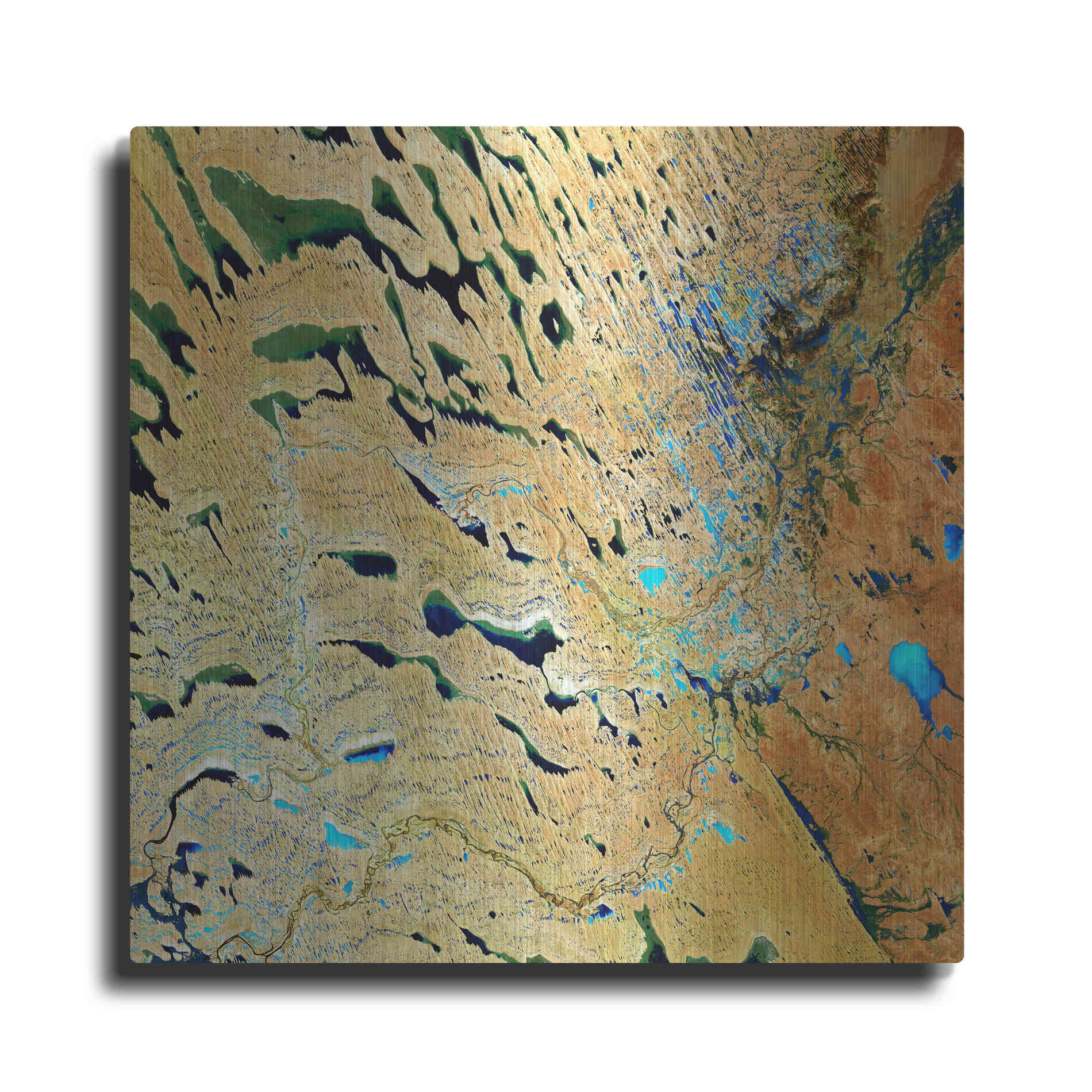 Luxe Metal Art 'Earth as Art: Parallel Dunes,' Metal Wall Art