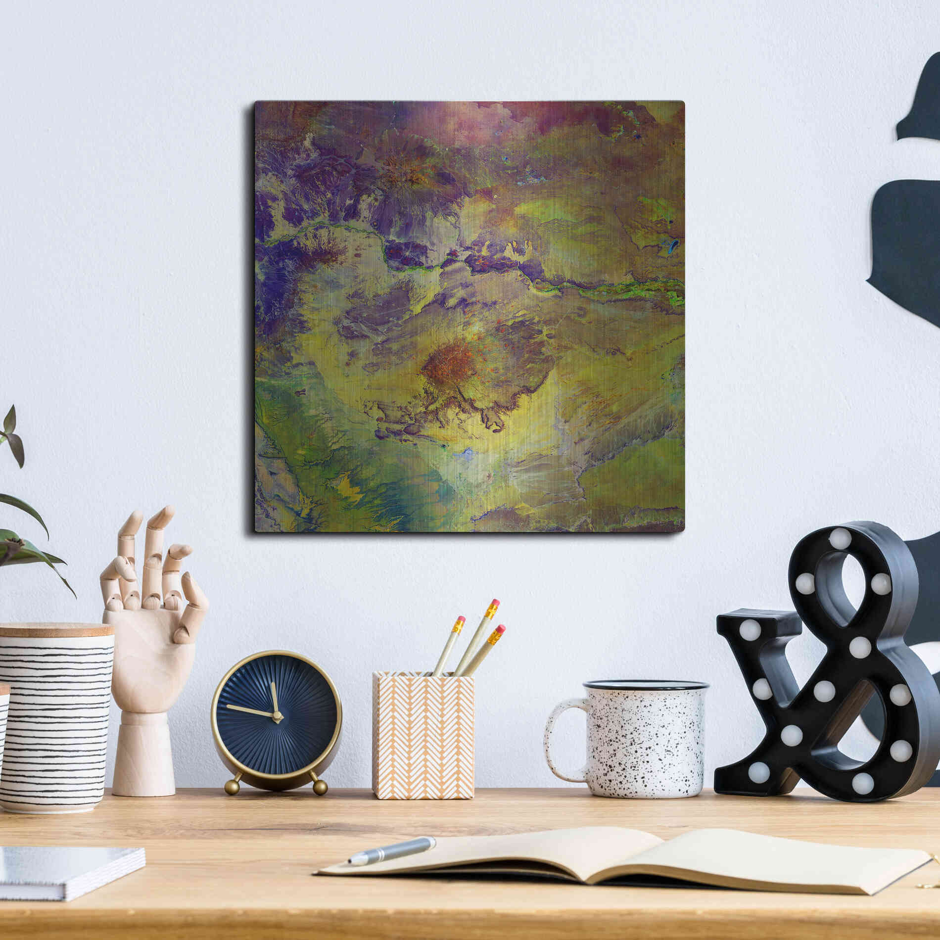 Luxe Metal Art 'Earth as Art: Sabotage,' Metal Wall Art,12x12