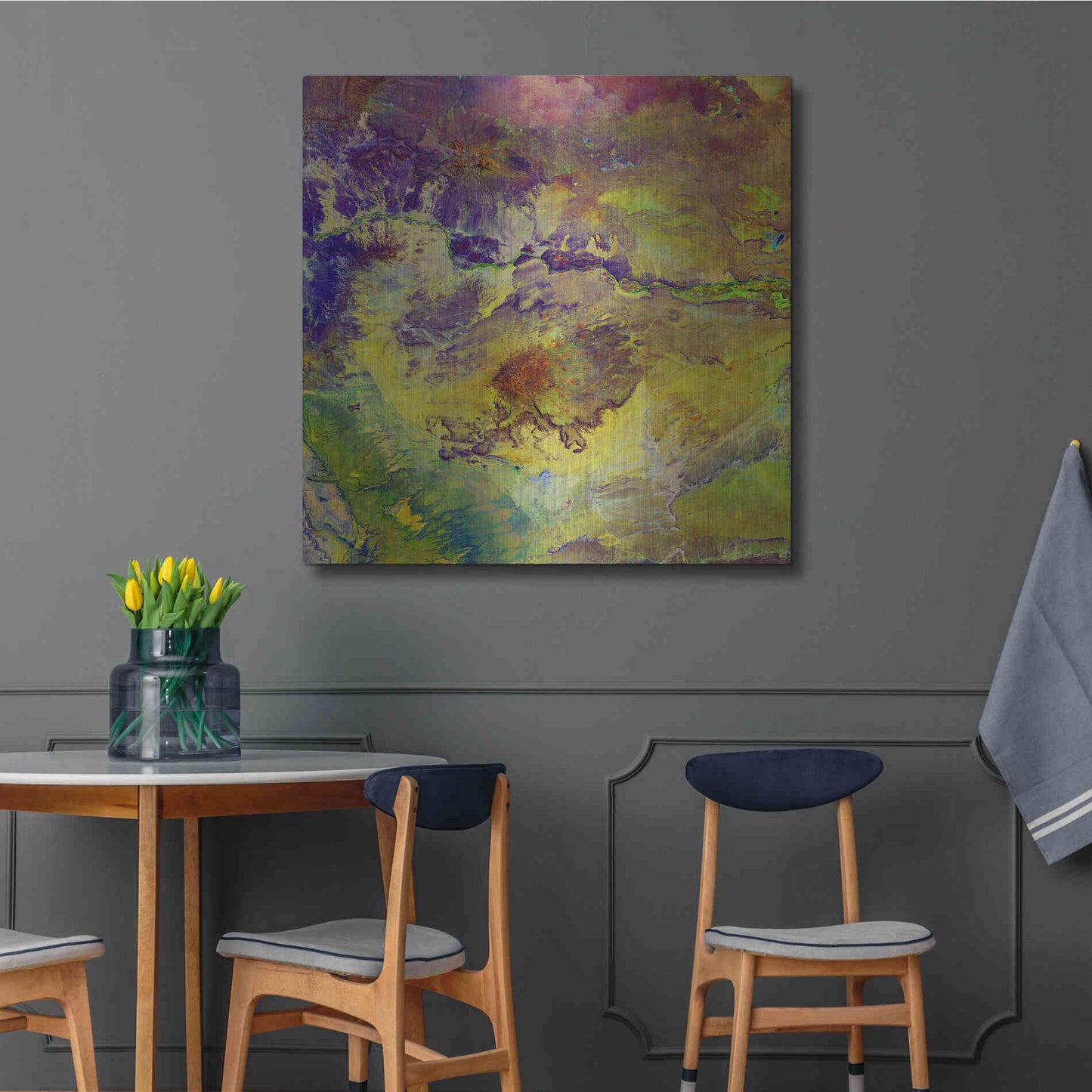 Luxe Metal Art 'Earth as Art: Sabotage,' Metal Wall Art,36x36