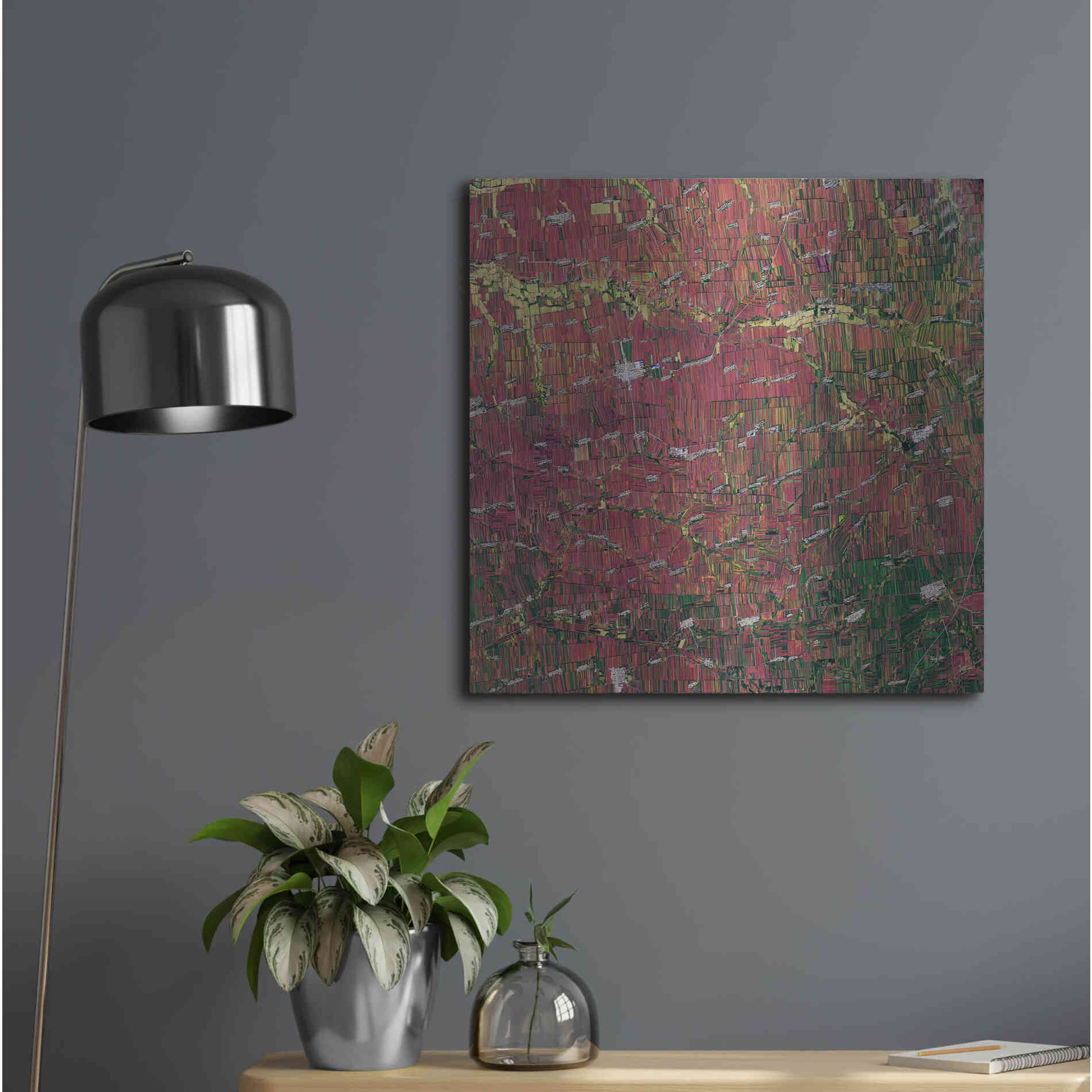 Luxe Metal Art 'Earth as Art: Shifting Shapes,' Metal Wall Art,24x24