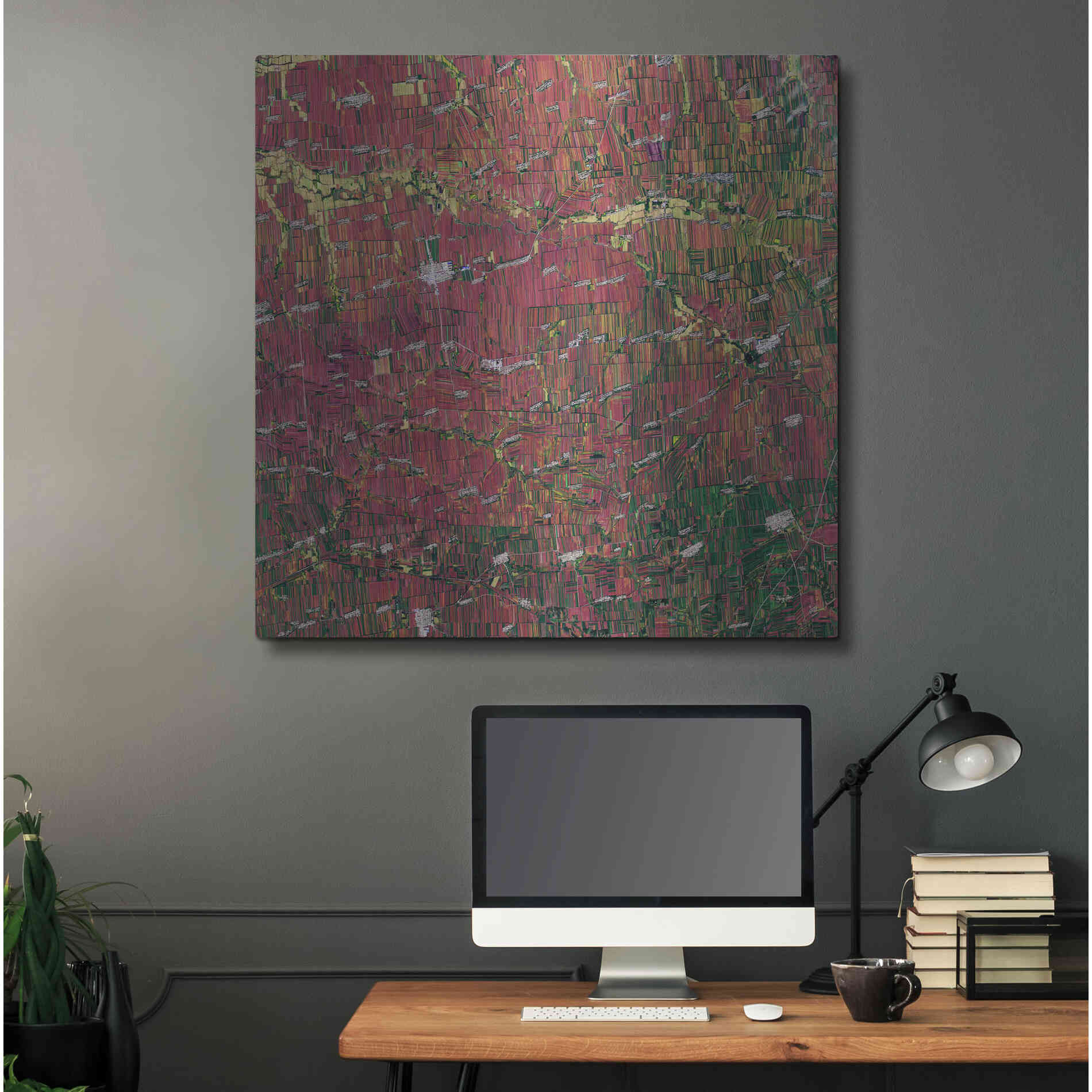 Luxe Metal Art 'Earth as Art: Shifting Shapes,' Metal Wall Art,36x36