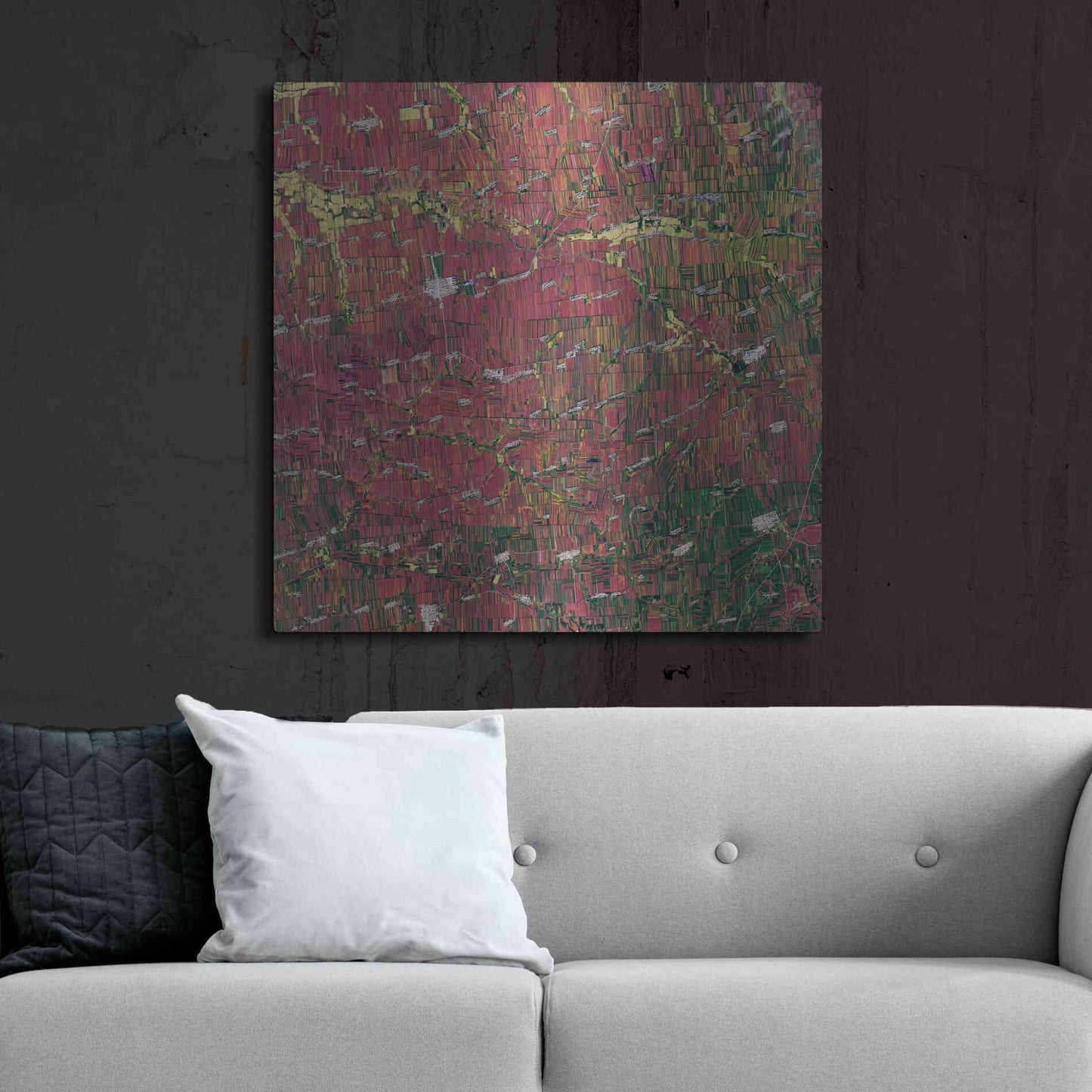 Luxe Metal Art 'Earth as Art: Shifting Shapes,' Metal Wall Art,36x36