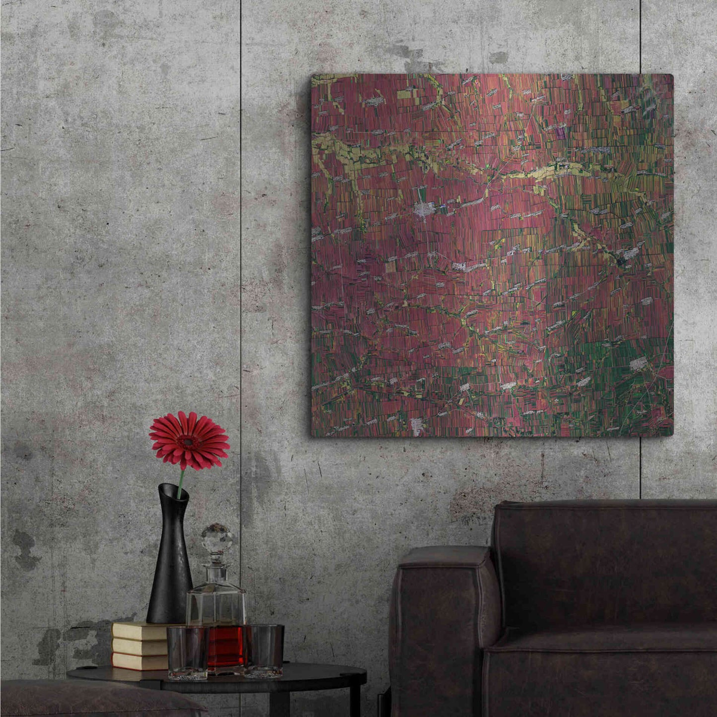 Luxe Metal Art 'Earth as Art: Shifting Shapes,' Metal Wall Art,36x36