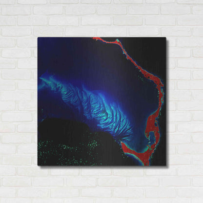 Luxe Metal Art 'Earth as Art: Shoal Complex,' Metal Wall Art,36x36
