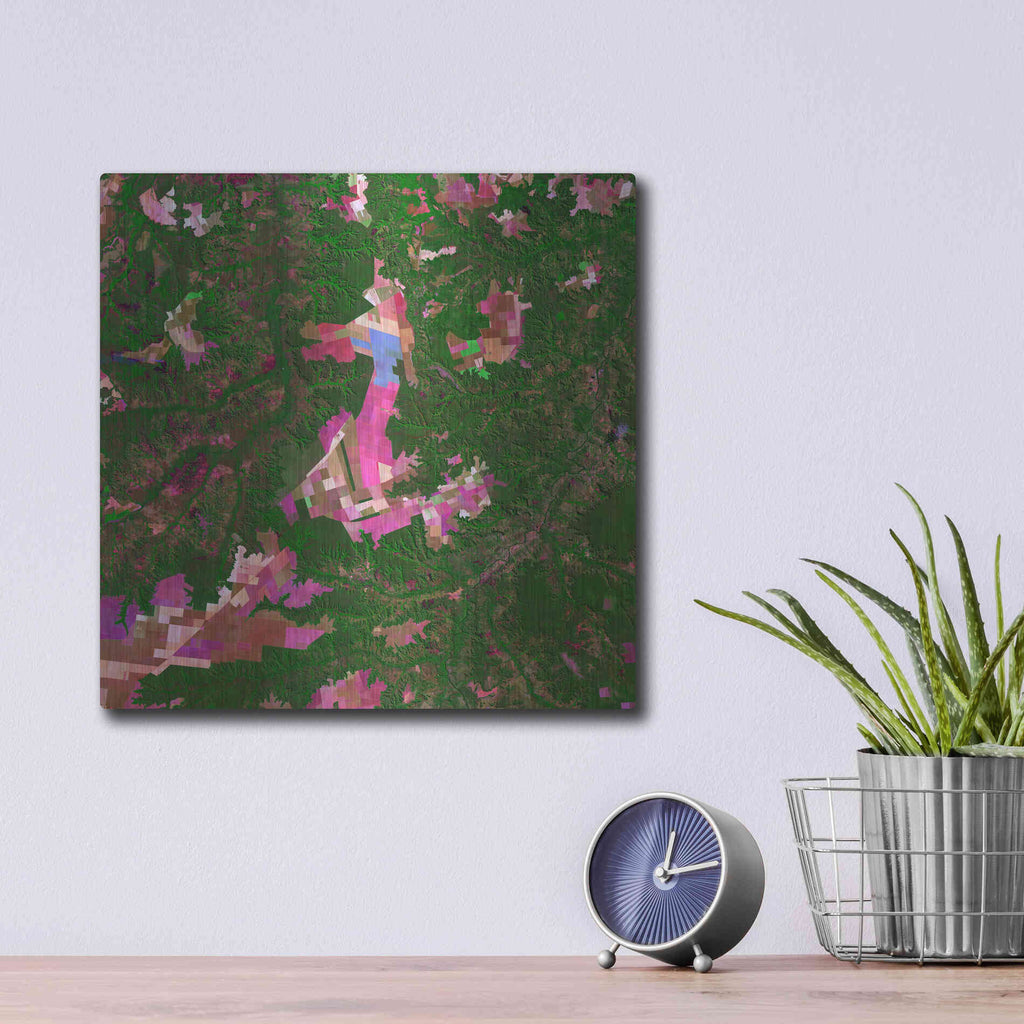 Luxe Metal Art 'Earth as Art: Southwestern Abstract,' Metal Wall Art,12x12