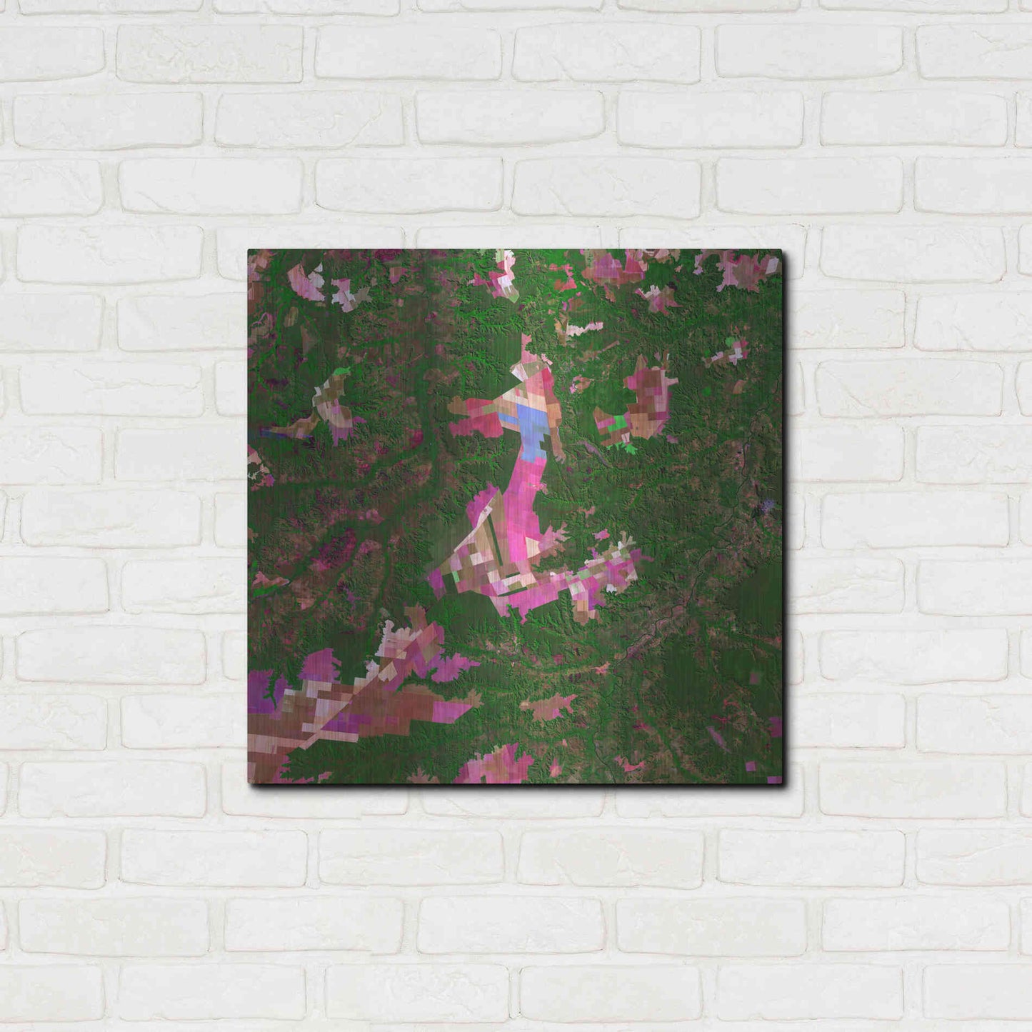 Luxe Metal Art 'Earth as Art: Southwestern Abstract,' Metal Wall Art,24x24