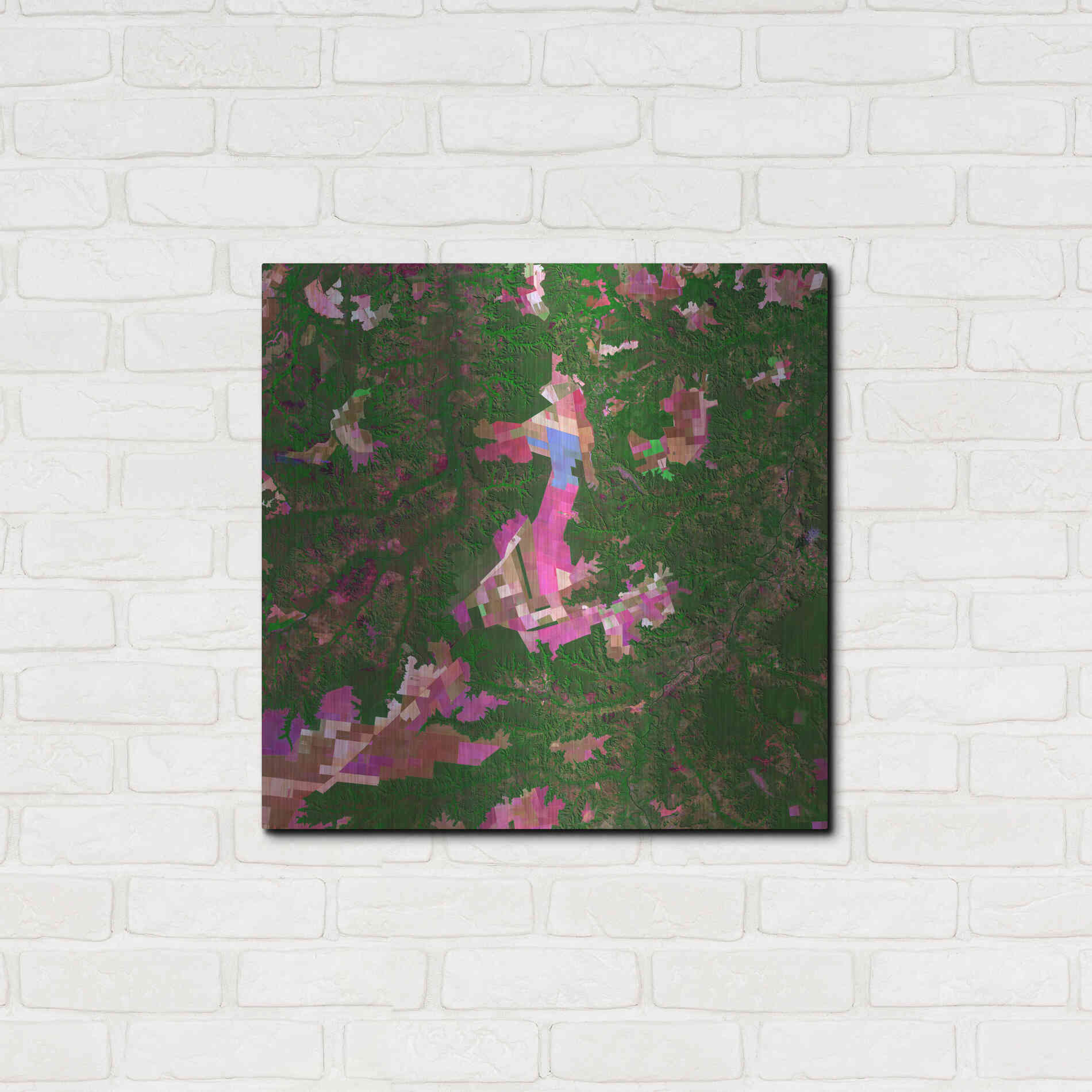 Luxe Metal Art 'Earth as Art: Southwestern Abstract,' Metal Wall Art,24x24