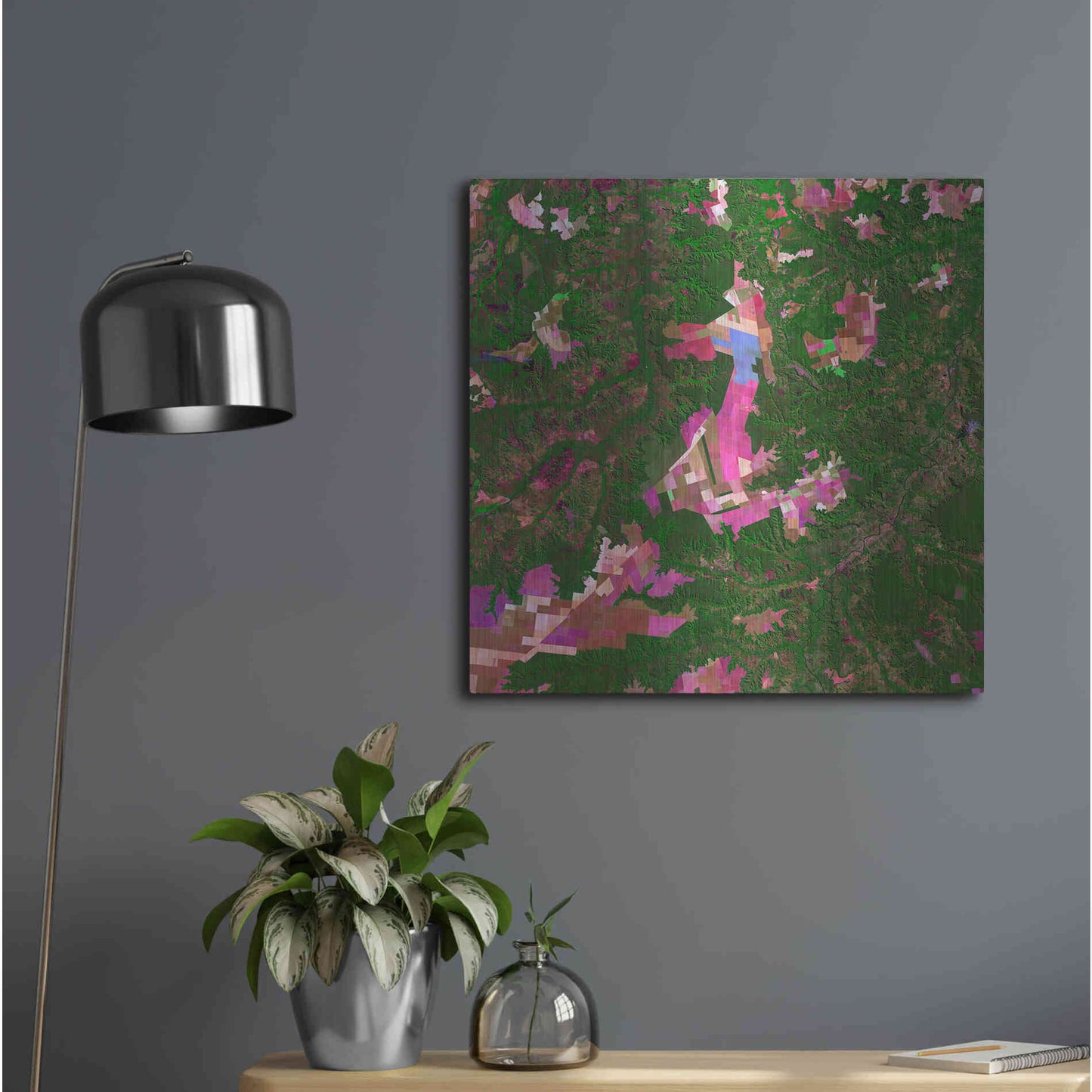 Luxe Metal Art 'Earth as Art: Southwestern Abstract,' Metal Wall Art,24x24