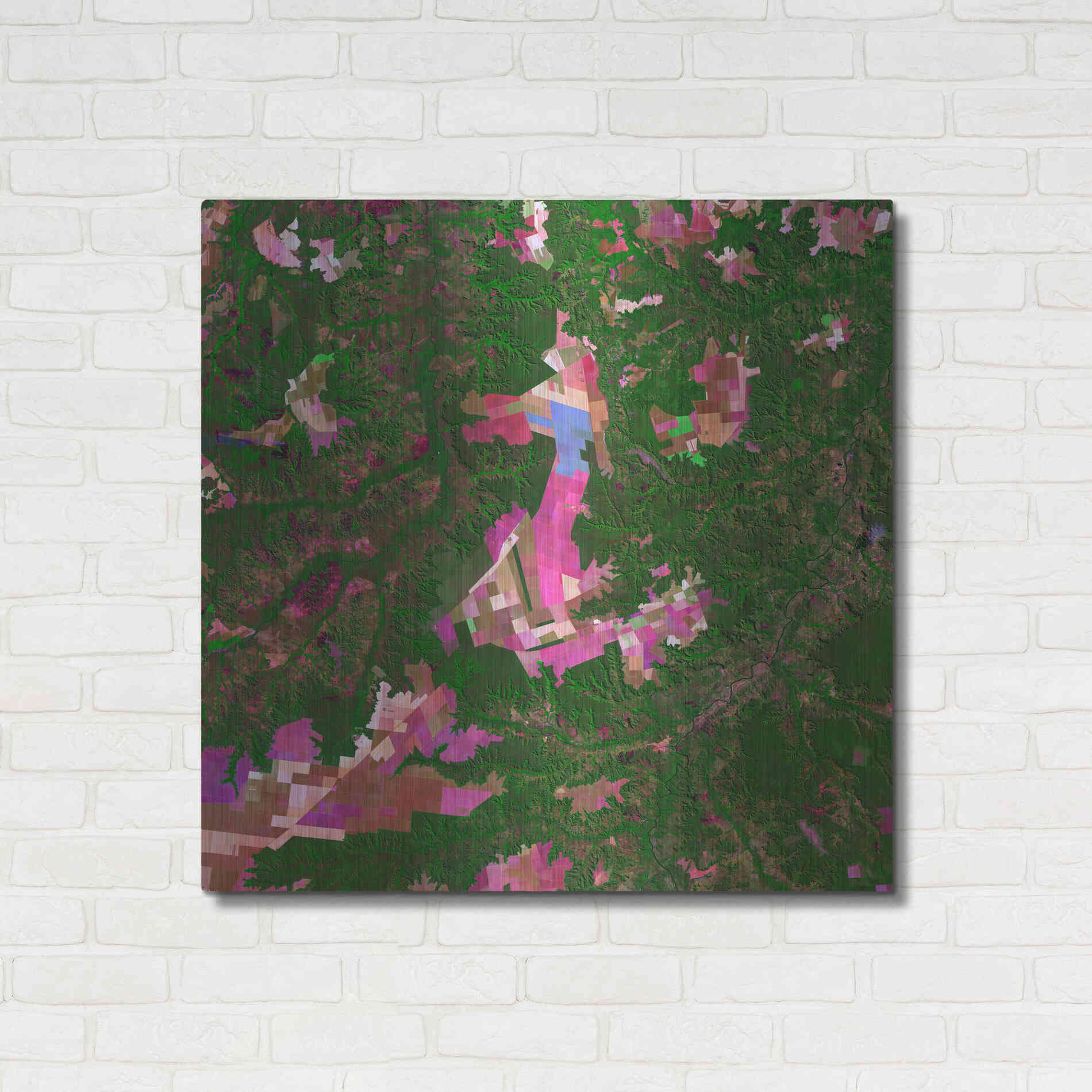 Luxe Metal Art 'Earth as Art: Southwestern Abstract,' Metal Wall Art,36x36