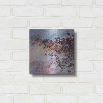 Luxe Metal Art 'Earth as Art: Storm Amid the Calm,' Metal Wall Art,12x12