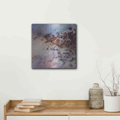 Luxe Metal Art 'Earth as Art: Storm Amid the Calm,' Metal Wall Art,12x12