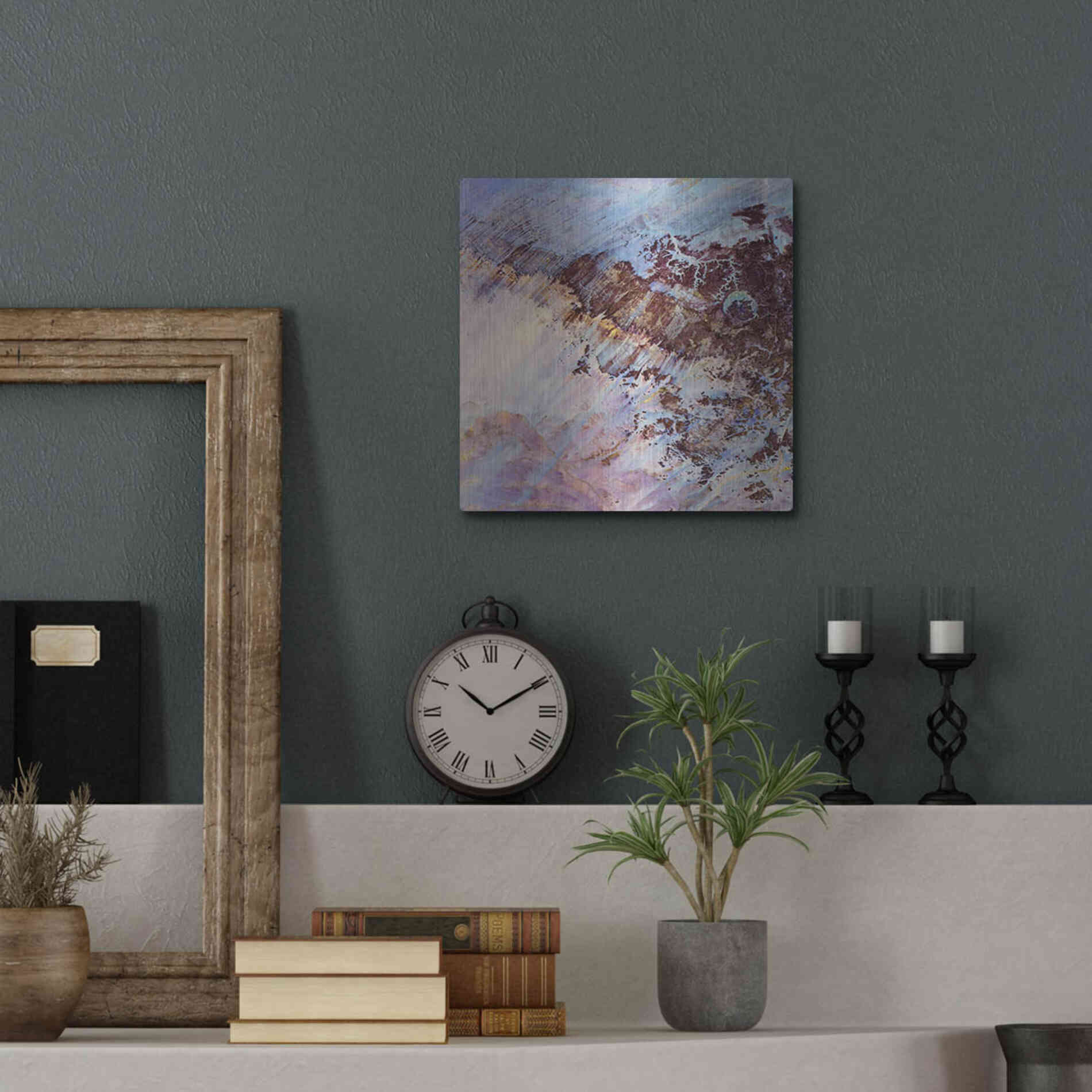 Luxe Metal Art 'Earth as Art: Storm Amid the Calm,' Metal Wall Art,12x12
