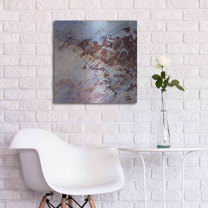 Luxe Metal Art 'Earth as Art: Storm Amid the Calm,' Metal Wall Art,24x24