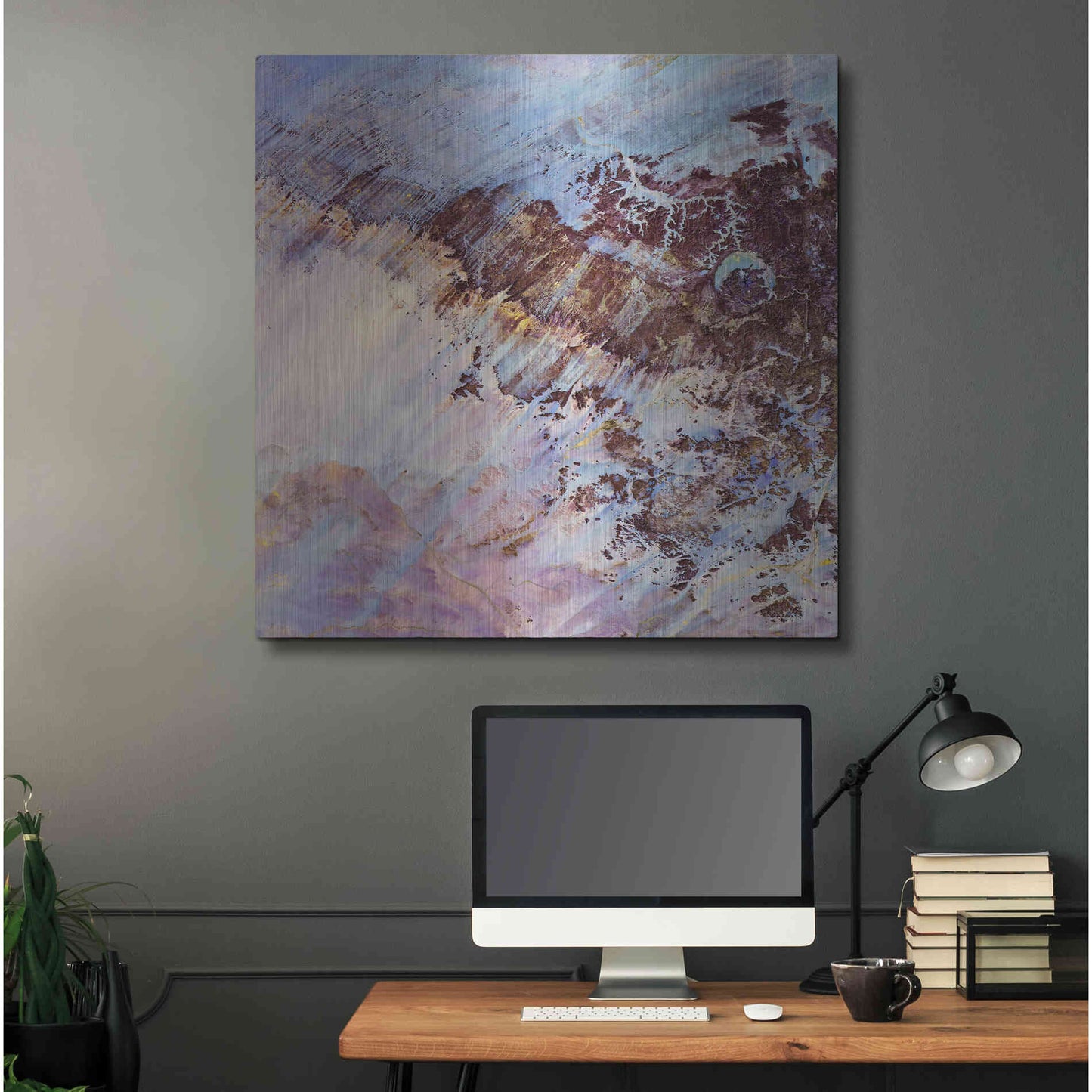 Luxe Metal Art 'Earth as Art: Storm Amid the Calm,' Metal Wall Art,36x36