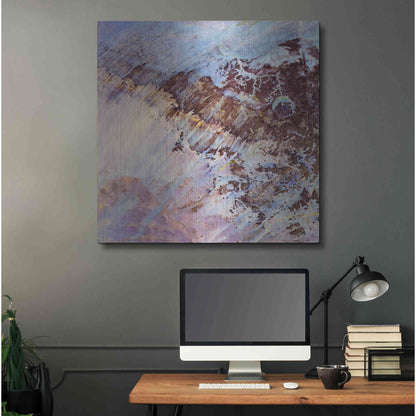 Luxe Metal Art 'Earth as Art: Storm Amid the Calm,' Metal Wall Art,36x36