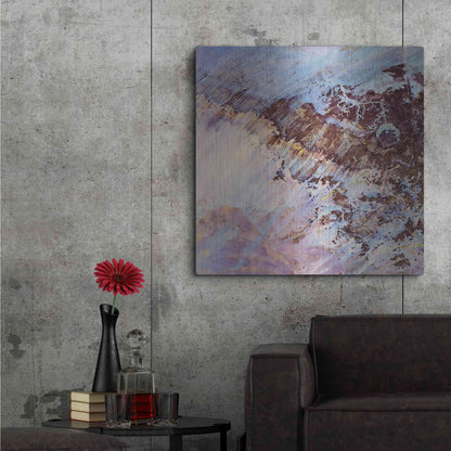 Luxe Metal Art 'Earth as Art: Storm Amid the Calm,' Metal Wall Art,36x36