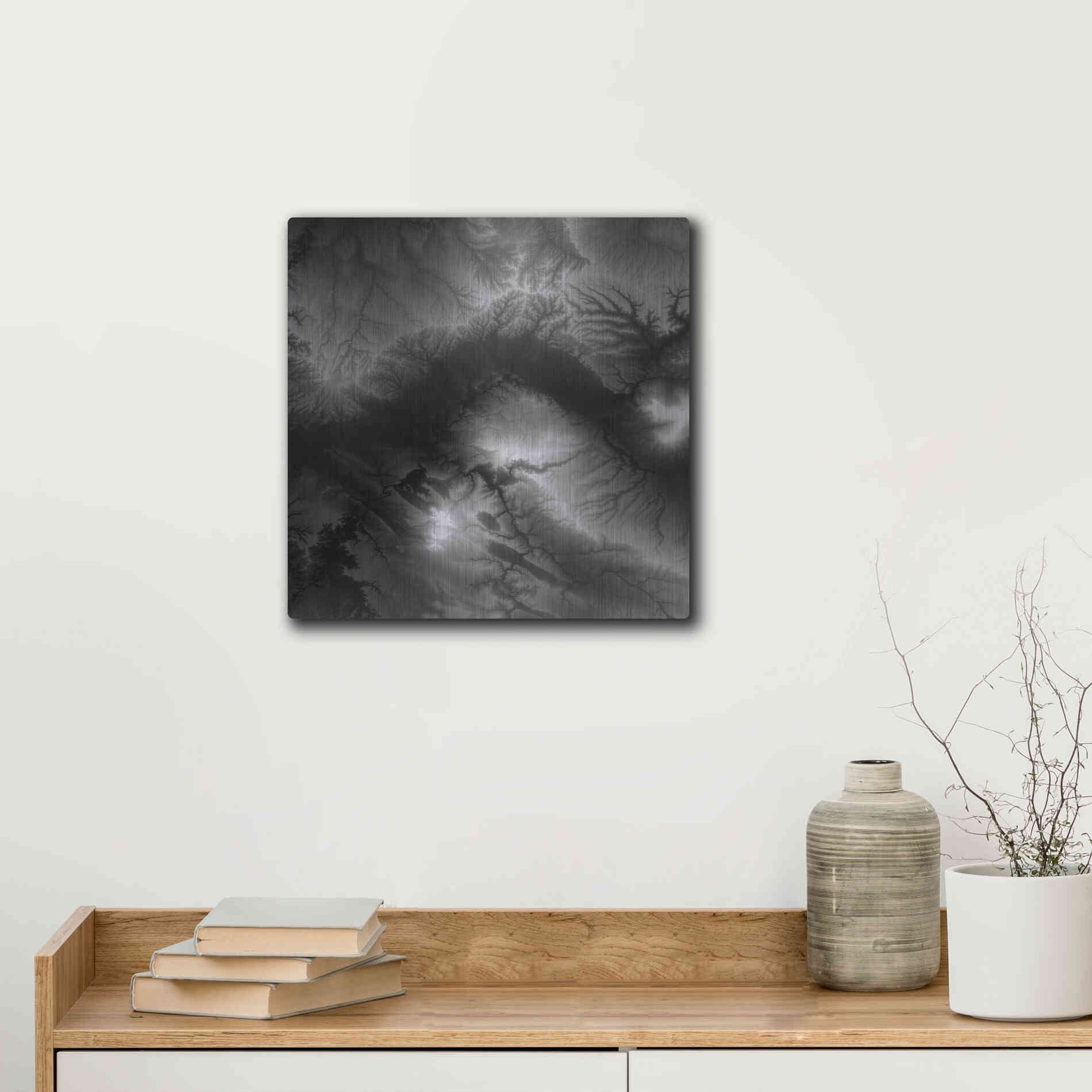 Luxe Metal Art 'Earth as Art: Tantibus,' Metal Wall Art,12x12