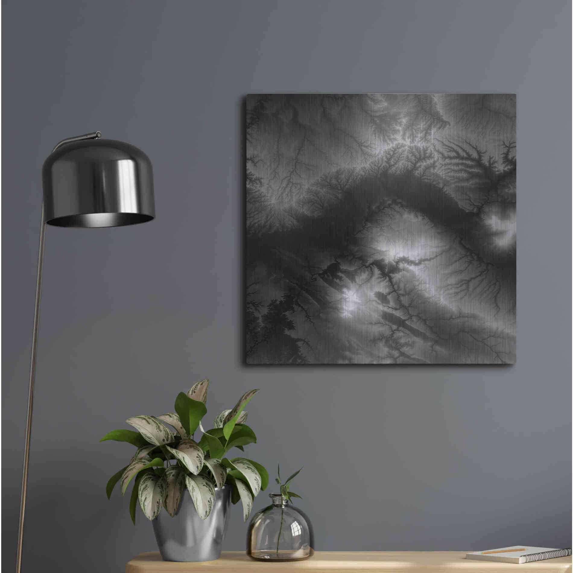 Luxe Metal Art 'Earth as Art: Tantibus,' Metal Wall Art,24x24