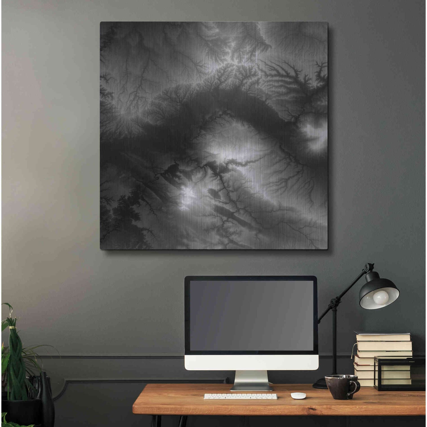 Luxe Metal Art 'Earth as Art: Tantibus,' Metal Wall Art,36x36