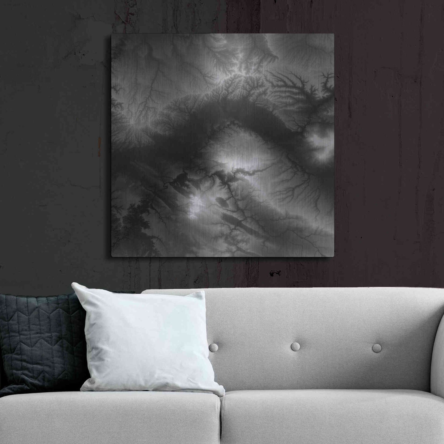 Luxe Metal Art 'Earth as Art: Tantibus,' Metal Wall Art,36x36