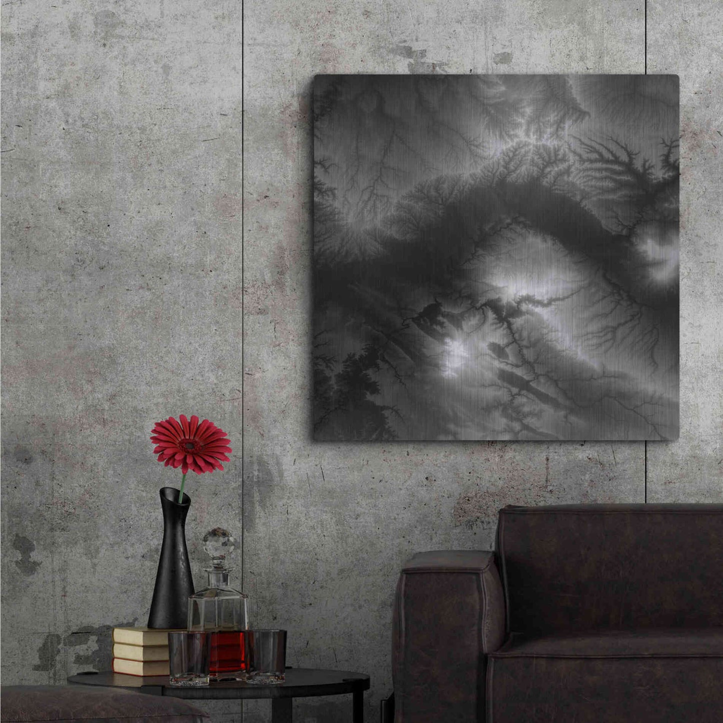 Luxe Metal Art 'Earth as Art: Tantibus,' Metal Wall Art,36x36