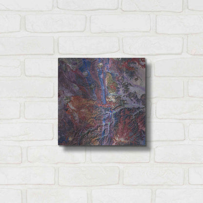 Luxe Metal Art 'Earth as Art: Tapestry,' Metal Wall Art,12x12