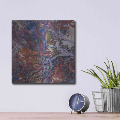 Luxe Metal Art 'Earth as Art: Tapestry,' Metal Wall Art,12x12