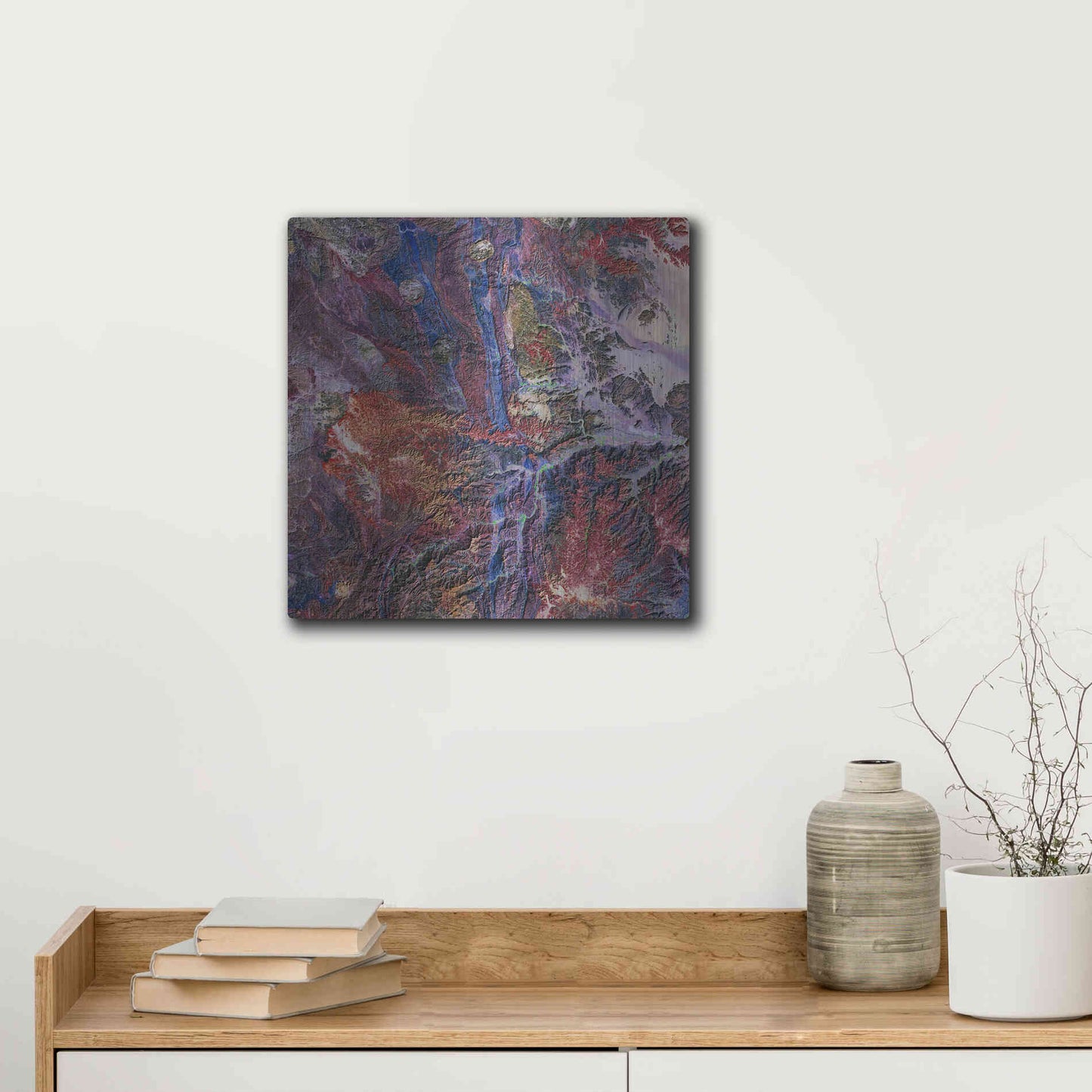 Luxe Metal Art 'Earth as Art: Tapestry,' Metal Wall Art,12x12
