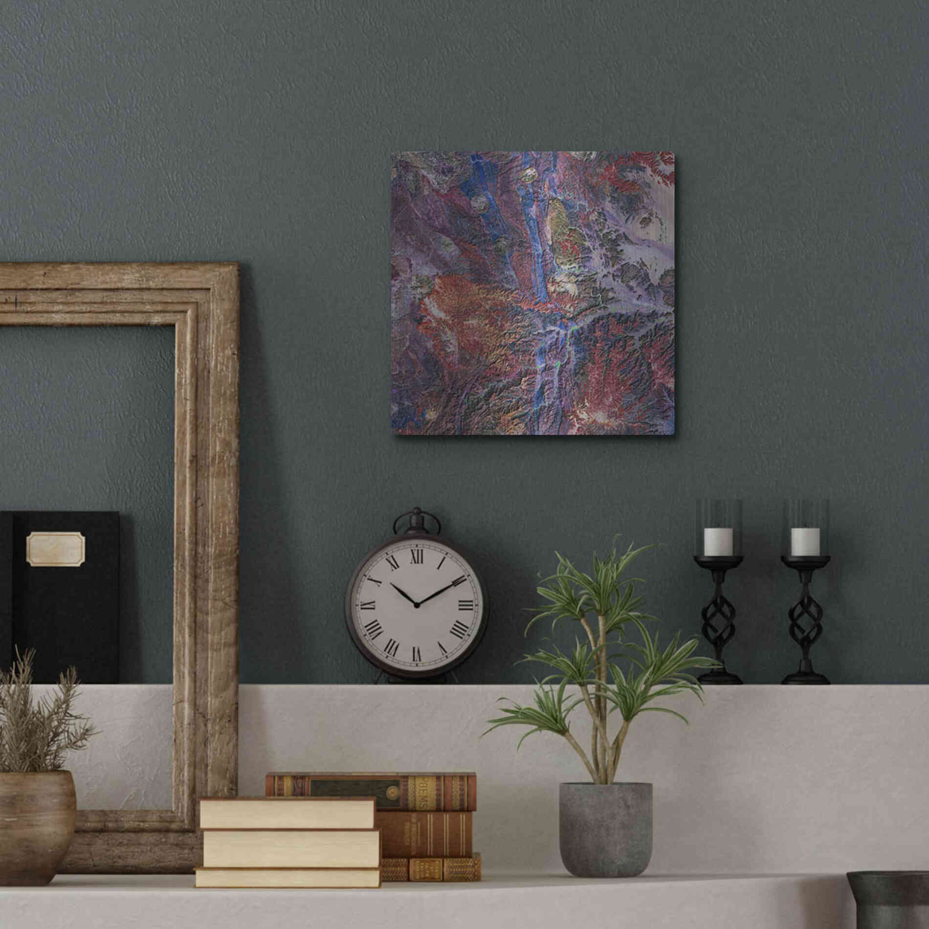 Luxe Metal Art 'Earth as Art: Tapestry,' Metal Wall Art,12x12