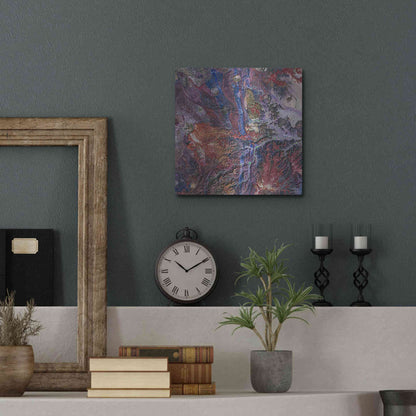 Luxe Metal Art 'Earth as Art: Tapestry,' Metal Wall Art,12x12