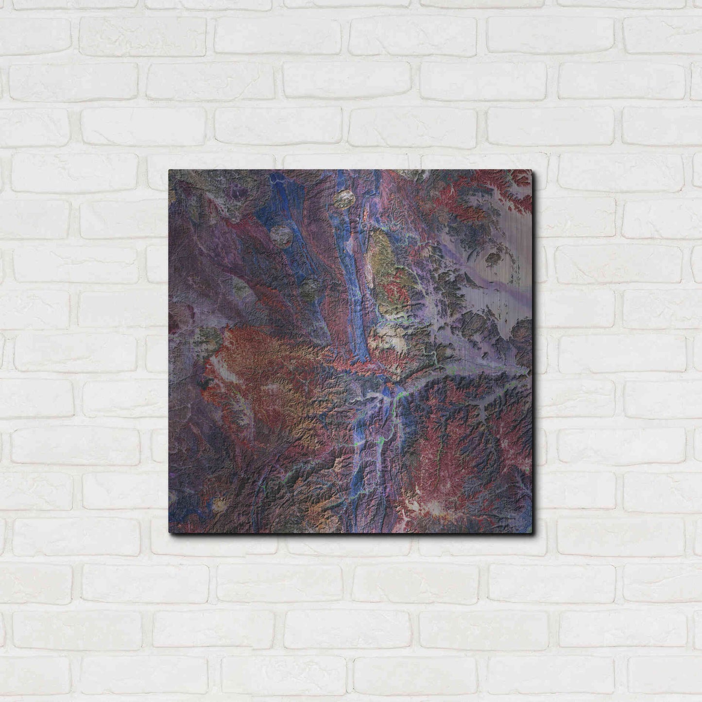 Luxe Metal Art 'Earth as Art: Tapestry,' Metal Wall Art,24x24