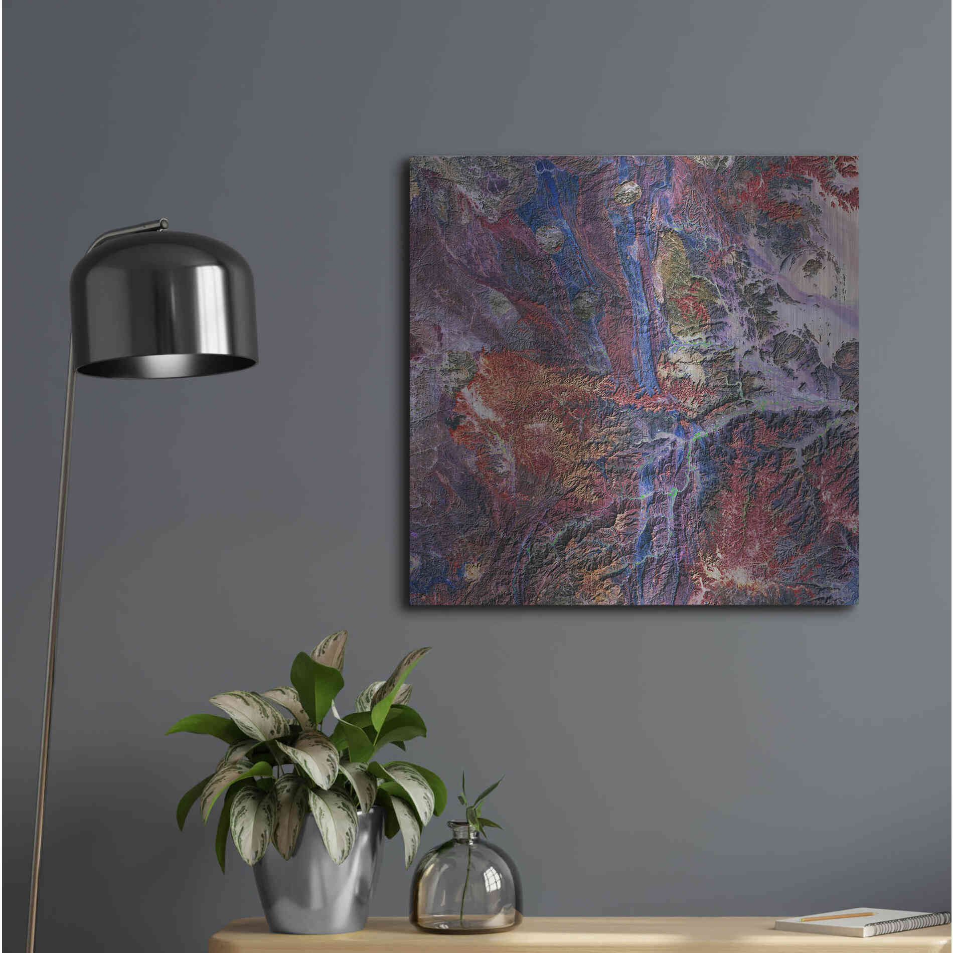 Luxe Metal Art 'Earth as Art: Tapestry,' Metal Wall Art,24x24