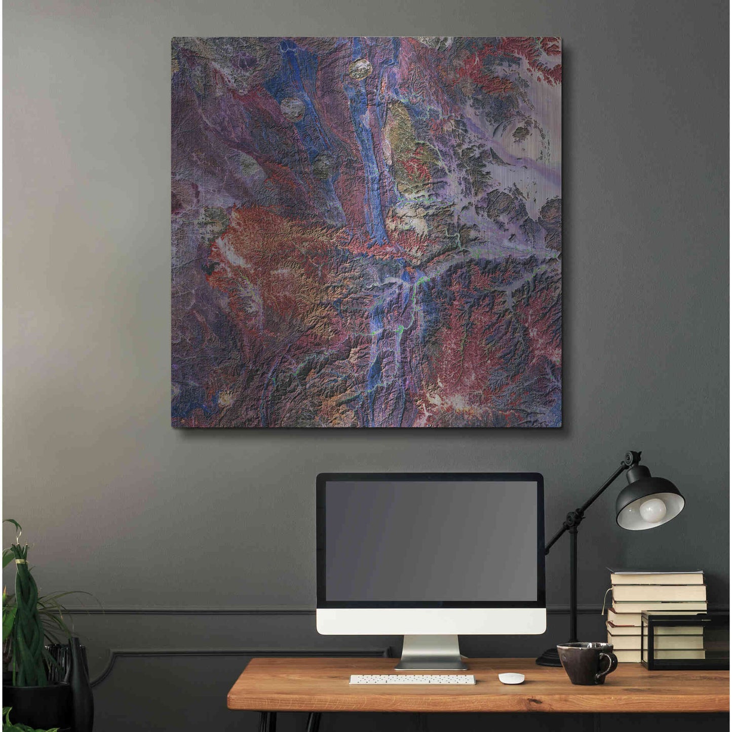 Luxe Metal Art 'Earth as Art: Tapestry,' Metal Wall Art,36x36