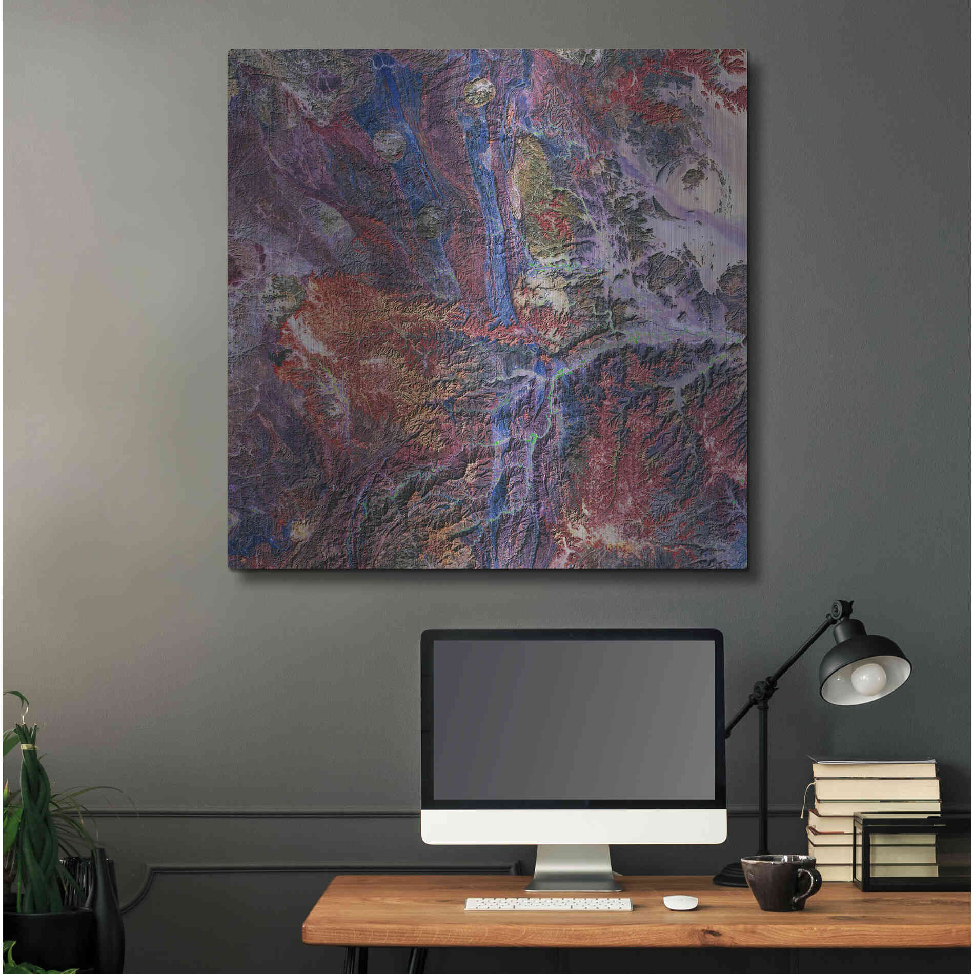 Luxe Metal Art 'Earth as Art: Tapestry,' Metal Wall Art,36x36