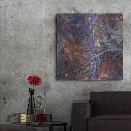 Luxe Metal Art 'Earth as Art: Tapestry,' Metal Wall Art,36x36