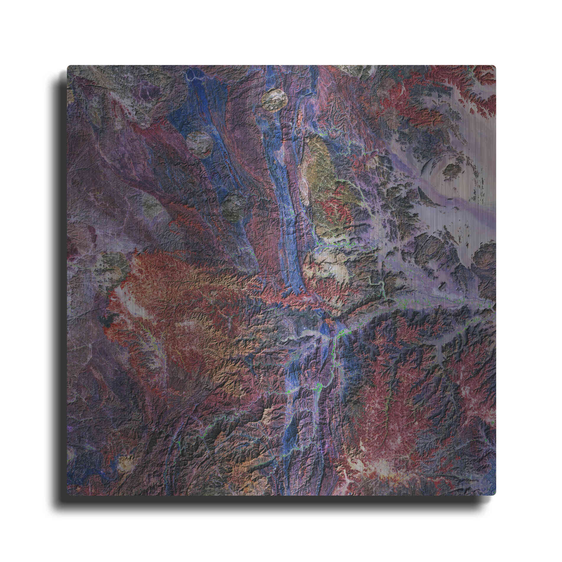 Luxe Metal Art 'Earth as Art: Tapestry,' Metal Wall Art