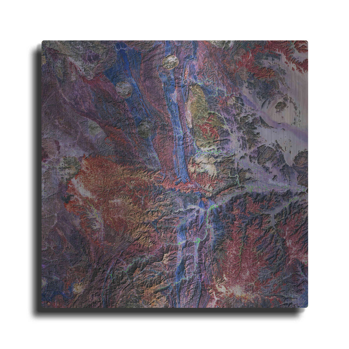 Luxe Metal Art 'Earth as Art: Tapestry,' Metal Wall Art
