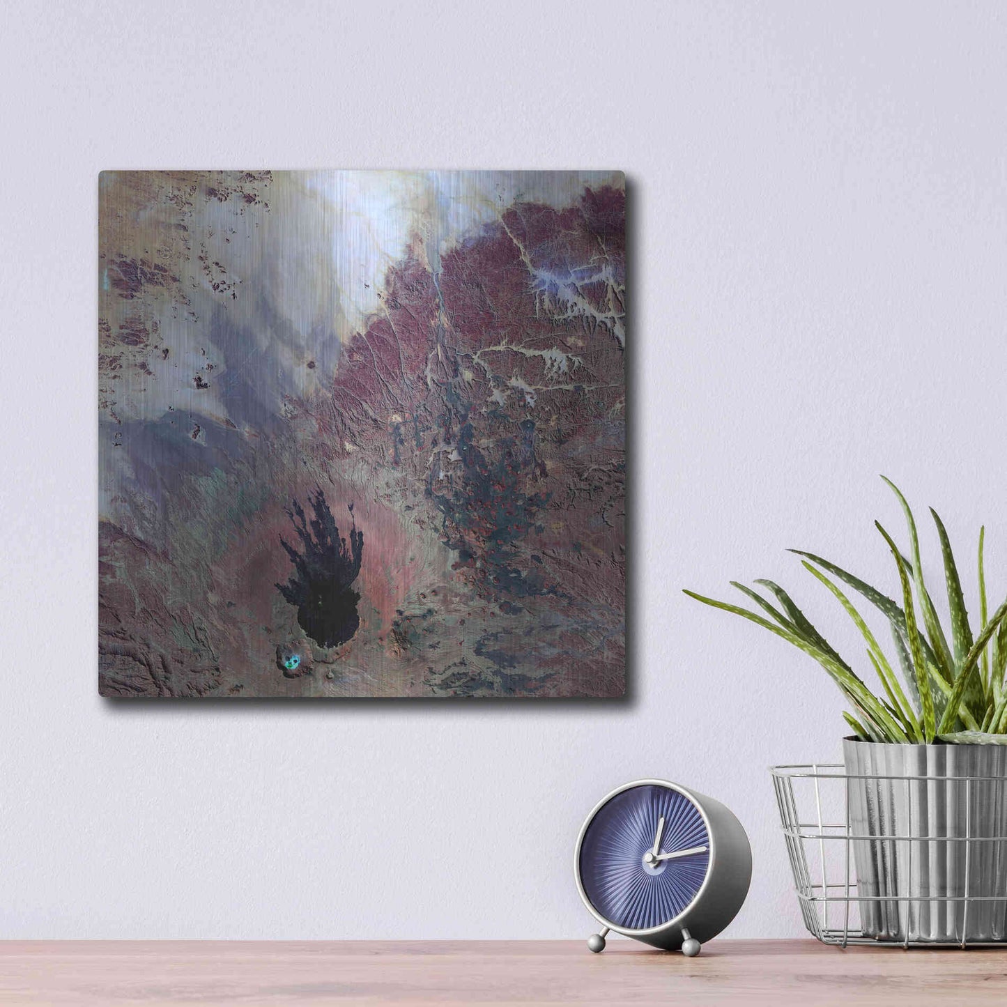 Luxe Metal Art 'Earth as Art: The Watcher,' Metal Wall Art,12x12