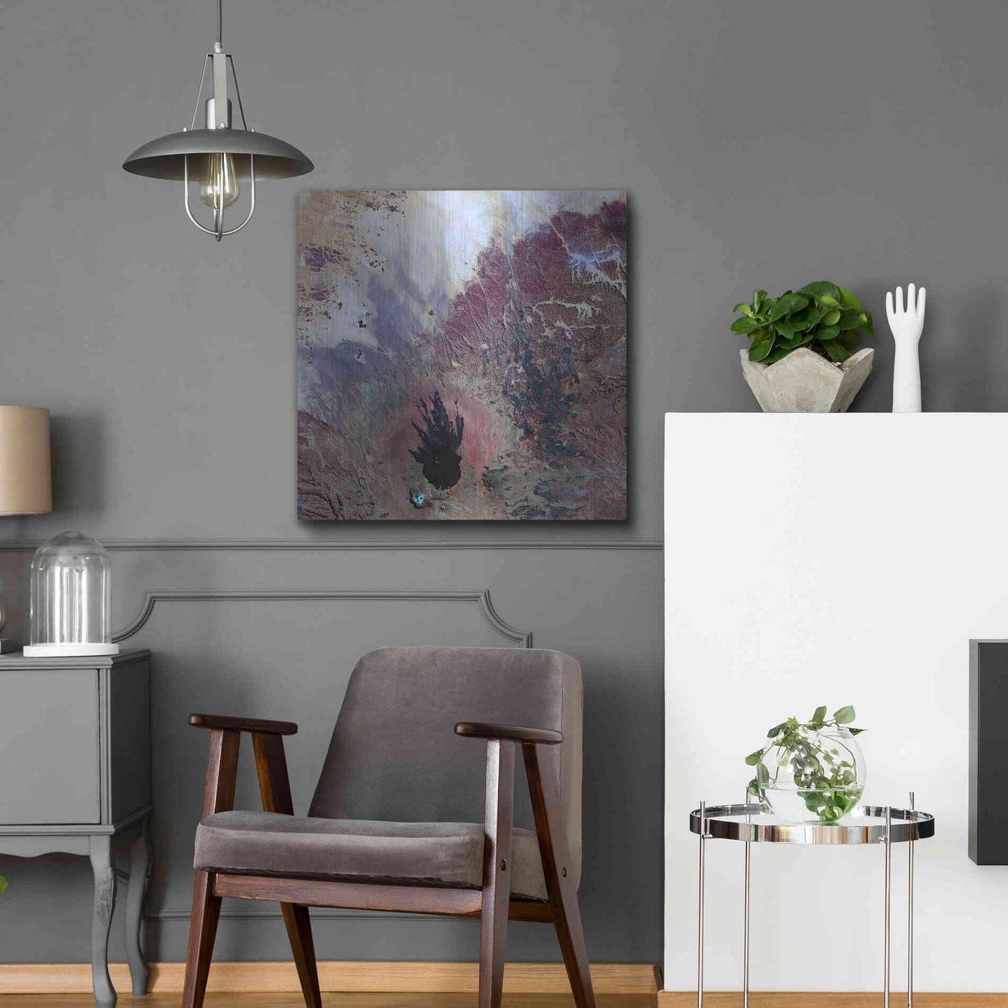 Luxe Metal Art 'Earth as Art: The Watcher,' Metal Wall Art,24x24