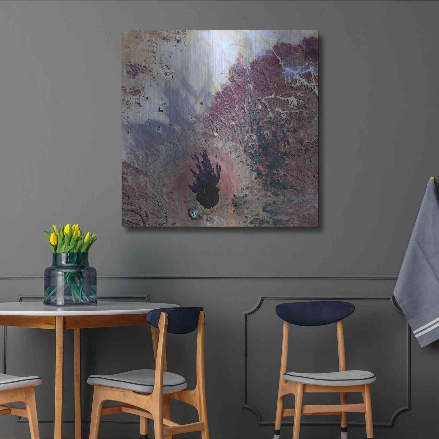 Luxe Metal Art 'Earth as Art: The Watcher,' Metal Wall Art,36x36