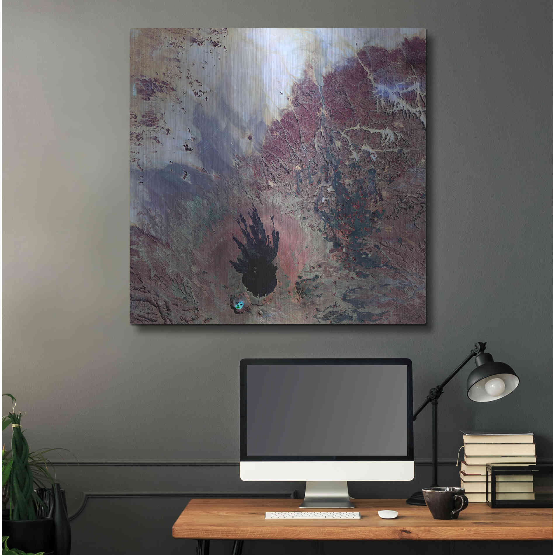 Luxe Metal Art 'Earth as Art: The Watcher,' Metal Wall Art,36x36