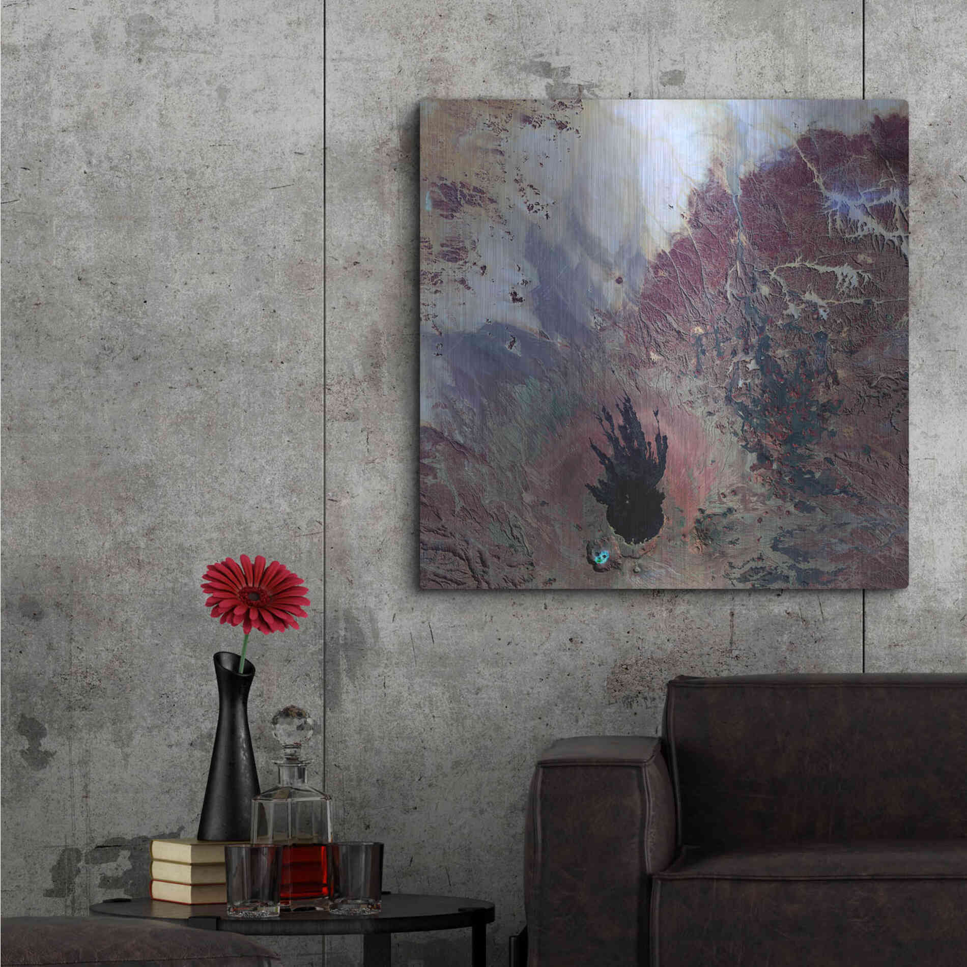 Luxe Metal Art 'Earth as Art: The Watcher,' Metal Wall Art,36x36