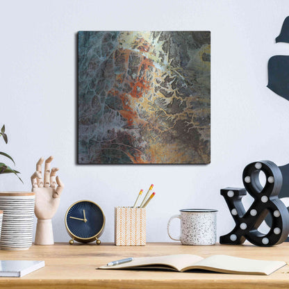 Luxe Metal Art 'Earth as Art: Unfriendly Landscape,' Metal Wall Art,12x12