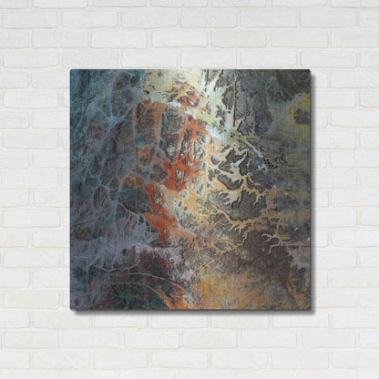 Luxe Metal Art 'Earth as Art: Unfriendly Landscape,' Metal Wall Art,36x36