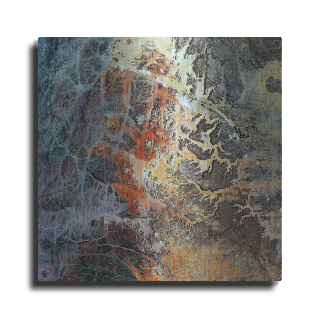 Luxe Metal Art 'Earth as Art: Unfriendly Landscape,' Metal Wall Art