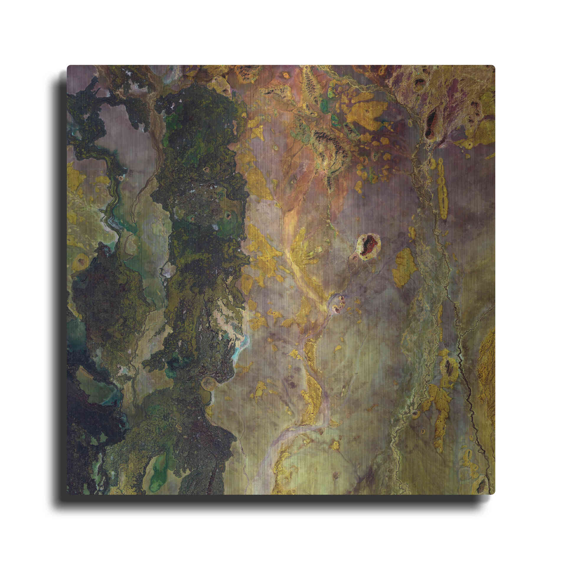 Luxe Metal Art 'Earth as Art: Weird Watercolor,' Metal Wall Art