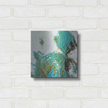 Luxe Metal Art 'Earth as Art: Blue Ice,' Metal Wall Art,12x12