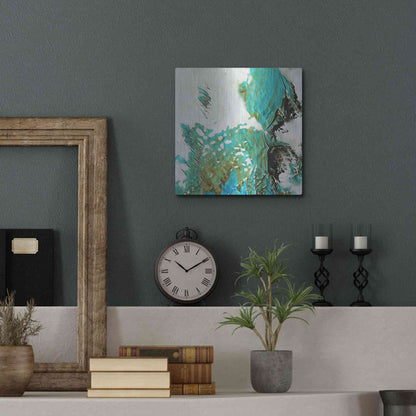 Luxe Metal Art 'Earth as Art: Blue Ice,' Metal Wall Art,12x12