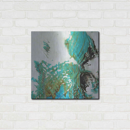 Luxe Metal Art 'Earth as Art: Blue Ice,' Metal Wall Art,24x24